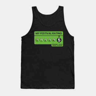 My Festival Rating Funny Music Festival Tank Top